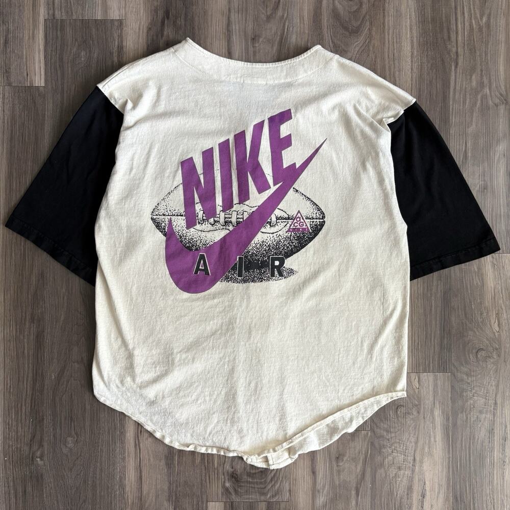 Vintage 1990s Nike Air ACG Baseball Jersey Size XL Football Discus Blank